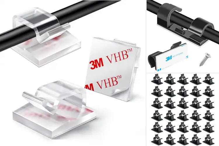 Detailed view of Best Adhesive Backed Cable Clips For Cords