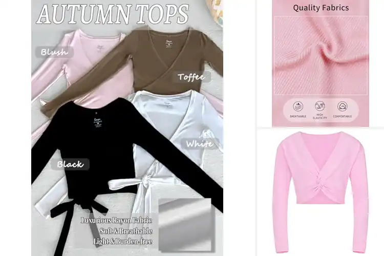 Detailed view of Best Ballet Wrap Tops