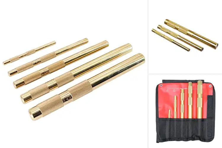 Detailed view of Best Brass Drift Punch Set Size Variety