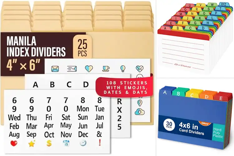 Detailed view of Best Card Dividers For 4×6 Cards