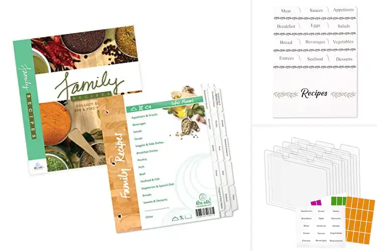 Detailed view of Best Family Heirloom Recipe Dividers