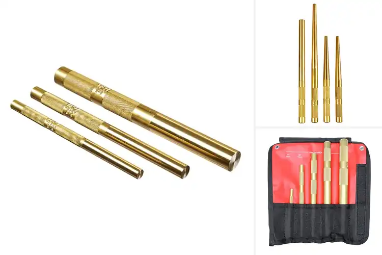 Detailed view of Best Multi-Size Brass Drift Punch Sets