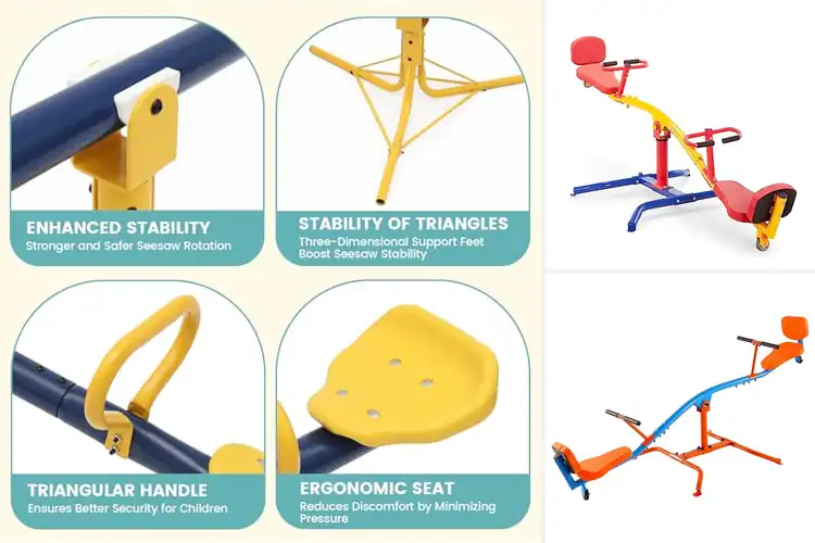 Detailed view of Best Rotating Teeter Totters: Spin, Laugh, and Play Safely