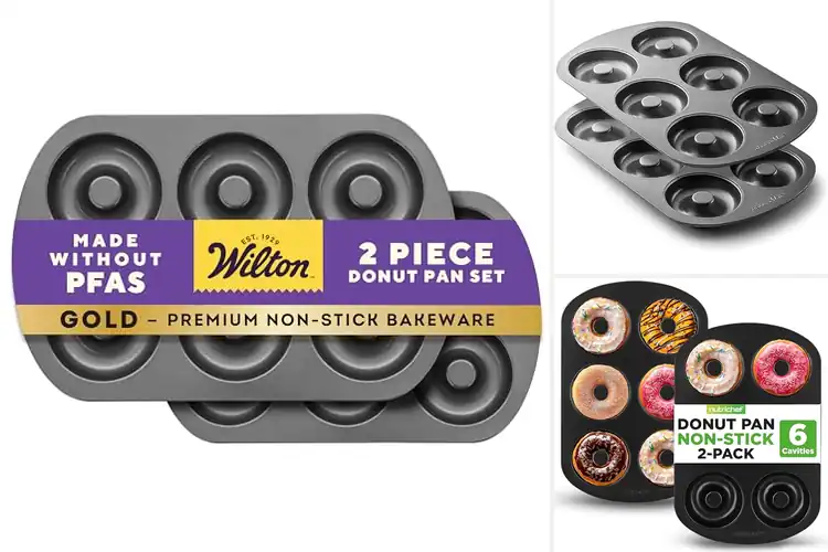 Detailed view of Best Steel Donut Pan With Reinforced Non-Stick