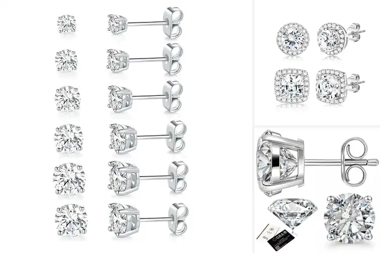 Detailed view of Best White Gold Plated Earrings